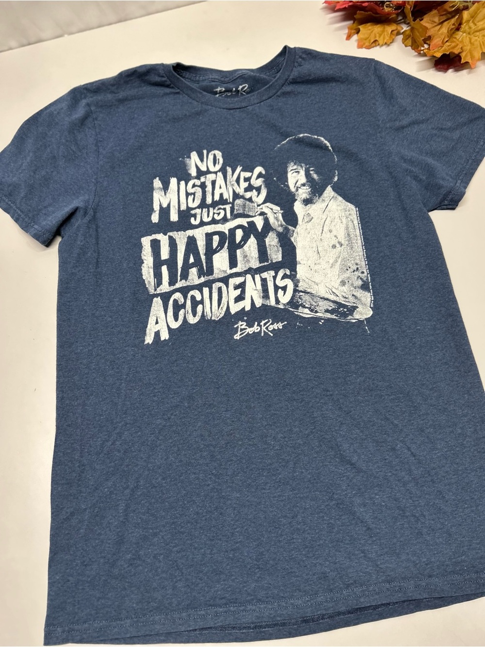 Men's Blue Graphic Short Sleeve Tee - Inspirational Quote